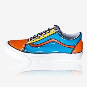 vans old skool cartoon custom, custom sneakers