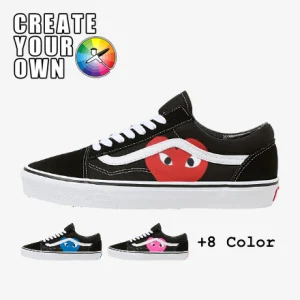vans old skool cdg custom, trittkunst custom sneakers