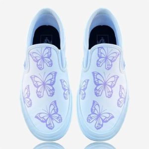 vans slip on butterfly custom, trittkunst custom sneakers